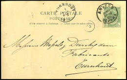 68 Op Carte Postale Van Anvers Naar Turnhout Op 02/04/1902 - 'Imprimerie Ratinckx Frères, Anvers' - 1893-1907 Wappen