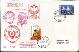 Vol De Noel P.v.A. - Courrier Par Ballon, Pilot : W.F. Schaut - Postzegelkring Van Aalst : ICARUS - Sonstige & Ohne Zuordnung