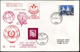 Vol De Noel P.v.A. - Courrier Par Ballon, Pilot : W.F. Schaut - Postzegelkring Van Aalst : ICARUS - Autres & Non Classés