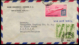 Airmail Cover To Antwerp, Belgium - "Globe Commercial Agencies S.A., Port-au-Prince, Haïti" - Haití