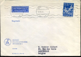 Cover From Stockholm To Marcinelle, Belgium - Cartas & Documentos