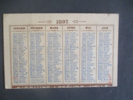 1897 CALENDRIER  CHROMO - Tamaño Pequeño : ...-1900