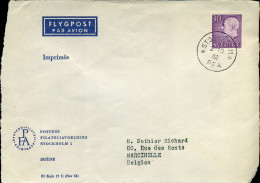 Cover Front From Stockholm To Marcinelle, Belgium - Cartas & Documentos