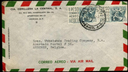 Cover To Antwerp, Belgium - "Cia. Cerillera La Central S.A., Mexico" - Mexico