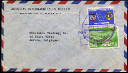 Airmail Cover To Antwerp, Belgium - "Agencias Internacionales Muller, Panama" - Panama