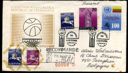 Registered Cover To Enghien, Belgium - Lithuania