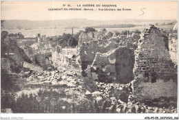 AFDP5-55-0579 - LA GUERRE EN ARGONNE - CLERMONT-EN-ARGONNE - Vue Générale Des Ruines  - Clermont En Argonne