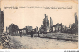 AFDP3-55-0355 - CLERMONT-EN-ARGONNE - Guerre 1914-1915 - Le Village Bombardé Et Incendié Par Les Allemands - Clermont En Argonne