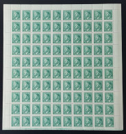 GERMANY THIRD 3RD REICH BOHEMIA OCCUPATION COMPLETE STAMP SHEET HITLER 4.2k MNH - Occupazione 1938 – 45