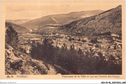 AEXP9-48-0879 - FLORAC - Panorama De Ville Et Vue Sur L'entrée Des Gorges  - Florac