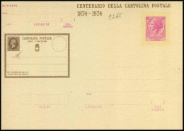 1974 - Cartolina Postale Nuova 2.1.1974 Centenario Prima Cartolina Postale D'Italia L. 40 Lilla - Ganzsachen