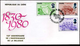 FDC - 150e Verjaardag Van België - 150e Anniversaire De L'Indépendance De La Belgique - 1980-1989