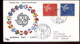 FDC - Luxembourg - 1961