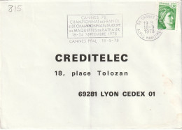 FLAMME  TEMPORAIRE  / N°  1973  06  CANNES  PPAL  MAQUETTE  DE  BATEAUX - Mechanical Postmarks (Advertisement)