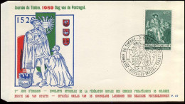 1093 - FDC - Dag Van De Postzegel 1959 - Stempel : Bruxelles/Brussel - 1951-1960