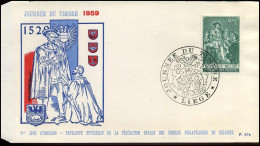 1093 - FDC - Dag Van De Postzegel 1959 - Stempel : Liège - 1951-1960