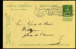Postkaart / Carte Postale Van Antwerpen/Anvers Naar Zurenborg - 16/02/1914 - Cartes Postales 1909-1934