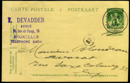 Carte Postale / Postkaart Van St. Gillis Naar Bruxelles - 'E. Devadder, Avoué, Bruxelles' - Tarjetas 1909-1934