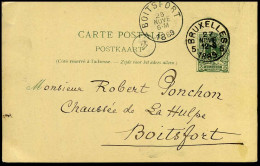 Postkaart / Carte Postale Van Bruxelles Naar Boitsfort - 27/11/1889 - Postkarten 1871-1909