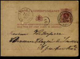 Carte Correspondance - Van Bruxelles Naar Bruxelles - Postcards 1871-1909