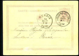 Carte Postale Van Houdeng-Goegnies Naar Renaix - Briefkaarten 1871-1909