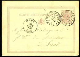 Carte Correspondance Van Marchienne-au-Pont Naar Gand - Tarjetas 1871-1909