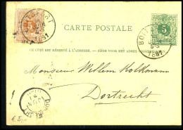 Carte Postale Van Boitsfort Naar Dordrecht, Nederland - Postcards 1871-1909