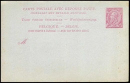 Postkaart Met Betaald Antwoord / Carte Postale Avec Réponse Payée - Cartoline 1871-1909