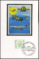 1694 Op MK Zijde/soie - Stempel : AERO Kiewit, Het Oudste Vliegveld  - 1971-1980