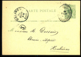 Carte Postale Van Bruxelles Chancellerie Naar Malines - Postkarten 1871-1909