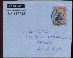 Air Letter / Aerogramme - To Antwerp, Belgium - Overprint 'Ghana Independence 6th March 1957' - Ghana (1957-...)