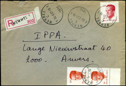 Aangetekende Cover Naar Antwerpen : N° 2203 + 2 X 2136 -- Wemmel 1 - 1981-1990 Velghe