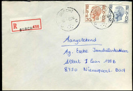 Aangetekende Cover Naar Berchem : N° 1649 + 1876 -- Nieuwpoort-Bad - 1970-1980 Elström