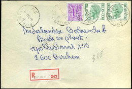 Aangetekende Cover Naar Berchem : N° 1850 + 2 X 1984 -- Zwijndrecht - 1970-1980 Elström