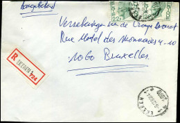 Aangetekende Cover Naar Bruxelles : N° 2 X 1945 -- Ekeren 1 - 1970-1980 Elström