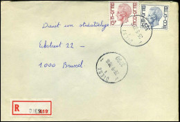 Aangetekende Cover Naar Brussel : N° 1646 + 1876 -- Diest - 1970-1980 Elström