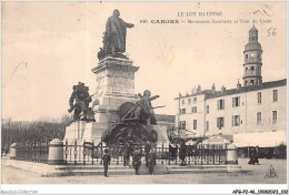 AFGP2-46-0137 - CAHORS - Monument Gambetta Et Tour Du Lycée  - Cahors