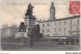 AFGP2-46-0136 - CAHORS - Monument Gambetta Et Tour Du Lycée  - Cahors