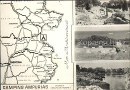 72222447 Gerona Camping Ampurias Lageplan Teilansichten Costa Brava Spanien - Other & Unclassified