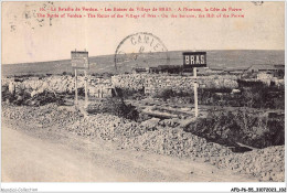 AFDP6-55-0661 - La Bataille De Verdun - Les Ruines Du Village De Bras - à L'horizon La Côte Du Poivre  - Verdun