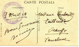 FRANCE. 1919.CP.FM. AU FRONT. "CENTRE DE STOMATOLOGIE ET DE PROTHESE DENTAIRE".T. ET P.? - WW I