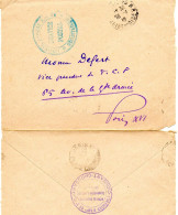 FRANCE.1918.FM."MECANOTHERAPIE/ HOPITAL ANNEXE V.R.69".VERSO :CACHET "...D.LARREY...".VERSAILLES (SEINE ET OISE) - Militaria