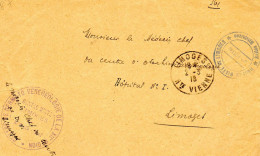 FRANCE.1915."CENTRE DERMATO-VENEROLOGIE DE LA VIIE REGION". LIMOGES (HAUTE VIENNE)(devant De Lettre) - Guerre De 1914-18