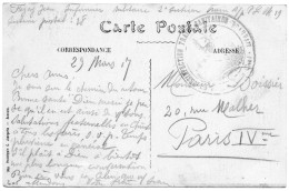 FRANCE.1917.RARE."DESINFECTION TRAIN SANITAIRE BEAUVAIS" .(OISE) - Guerra De 1914-18