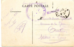 FRANCE.1915.RARE ."DESINFECTE/HOPITAL TEMPORAIRE N°45/HEROUVILLE".(CALVADOS) - Guerre De 1914-18