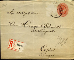 Registered Cover To Erfurt - Postal Stationery