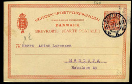 Brevkort - From Copenhagen To Hamburg, Germany - 'L. Levison Junr., Wholesale Stationer & Paper Merchant, Copenhagen' - Postwaardestukken