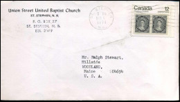 Cover To Woodland, Maine, U.S.A. - 'Union Street United Baptist Church' - Storia Postale