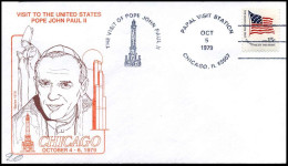 FDC - The Visit Of Pope John Paul II In Chicago - 1971-1980