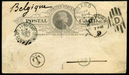 Postal Card To Belgium - 08/12/1891 - ...-1900